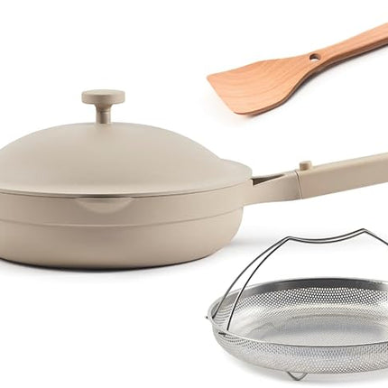 Our Place Always Pan 2.0-10.5” (2.6 Qt) Nonstick, Toxin-Free Ceramic Cookware | Patented 10-in-1 Aluminum Frying & Sauté Pan | Safe for Oven, Induction & All Cooktops up to 450°F | Steam