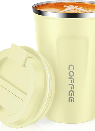 CS COSDDI 12 oz Stainless Steel Vacuum Insulated Tumbler - Coffee Travel Mug Spill Proof with Lid - Coffee Cups for Keep Hot/Ice Coffee,Tea and Beer