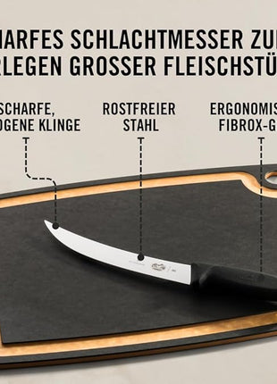 Victorinox Fibrox 8-Inch Curved Breaking Knife, Black
