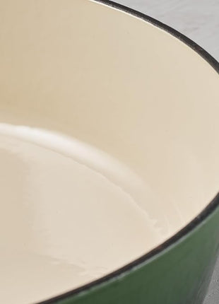 Tramontina Bestow Enameled Cast Iron Dutch Oven Pot with Lid, Round 5.5-quart, Cactus (Gold Knob)