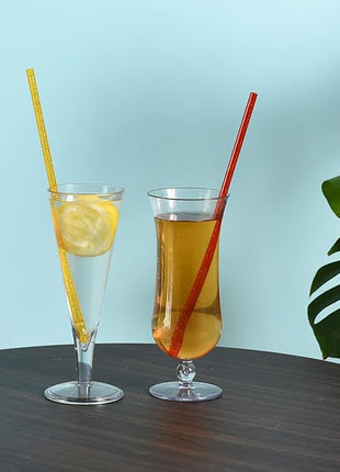 ALINK 12-Pack Glitter Reusable Clear Plastic Straws, 11" Long Hard Tumbler Replacement Drinking Straws for 16 OZ 20 OZ 30 OZ Stanley, YETI, Starbucks Tumblers with Cleaning Brush