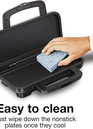 Proctor Silex Deluxe Hot Sandwich Maker, Nonstick Plates, Stainless Steel & 4 Slice Toaster, Cool-Touch Walls, Shade Selector, Toast Boost, Auto Shut-off and Cancel Button, Black