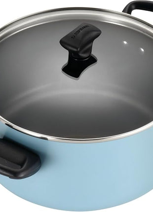 Farberware Dishwasher Safe Nonstick 15-Piece Cookware Set, Aqua