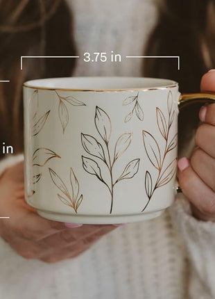 Sweet Water Decor In My Engaged Era Mug, 14oz Fine Bone China Cup for Tea & Coffee, Gold Handle & Rim, Engagement Gift for Fiancee & Bride-to-be, Bridal Shower Decoration and Gift for Future Wife