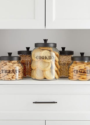 Talented Kitchen Clear Vinyl Pantry Labels for Food Containers - Waterproof & Repositionable for Kitchen Jars - Farmhouse Pantry Organization - Preprinted Baking Labels - Pack of 154, Assorted Sizes