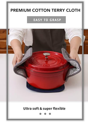 Joyhalo 4 Pack Pot Holders for Kitchen Clearance, Hot Pads for Kitchen, Countertops, Oven Pot Holders Bulk, Potholders Sets for Kitchens Heat Resistant, Grey