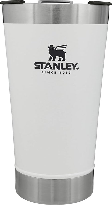STANLEY Stay-Chill Beer Pint 16 oz | Wide Mouth Lid | Built-In Bottle Opener | Beer Tumbler Cup | Insulated Stainless Steel Pint Glass | BPA-Free | Polar