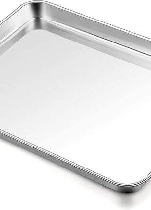 TeamFar Baking Sheet, 17.6’’ x 13’’ x 1’’ Stainless Steel Large Cookie Sheet Baking Tray Pan for Oven, Non-Toxic & Healthy, Rust Free & Heavy Duty, Mirror Finish & Dishwasher Safe