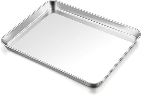TeamFar Baking Sheet, 17.6’’ x 13’’ x 1’’ Stainless Steel Large Cookie Sheet Baking Tray Pan for Oven, Non-Toxic & Healthy, Rust Free & Heavy Duty, Mirror Finish & Dishwasher Safe