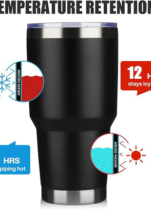 MEWAY 30oz Insulated Tumbler With Lids and Straws,Stainless Steel Double Vacuum Coffee Tumbler Cup, Brush, Durable Powder Coated Coffee Cup for Cold & Hot Drinks, Office, Travel(mixture,8 PACK)