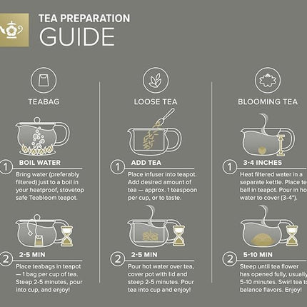 Teabloom Kyoto 2-in-1 Tea Kettle and Tea Maker – Glass Teapot with Removable Loose Tea Filter – Tea Connoisseur's Choice