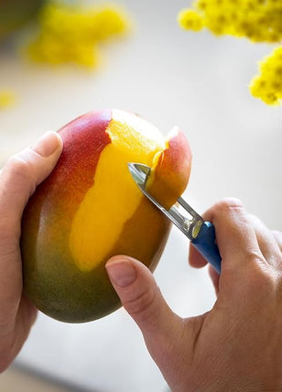 OPINEL Les Essentials - Small Kitchen 4 Piece Set - Paring, Serrated, Vegetable Knife, Peeler - Corrosion Resistant High Carbon Steel - Made in France (Primo)