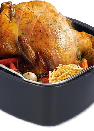 Air Fryer Accessory, 7in/8in Nonstick Air Fryer Cake Barrel, Pizza Bread Baking Pan for 3.8QT-8QT Standard Deep Fryers, Dishwasher Safe (8 inch)