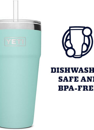 YETI Rambler 26 oz Straw Cup, Vacuum Insulated, Stainless Steel with Straw Lid