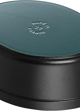Staub La Cocotte Oval 40500-231 Staub Pico Cocotte Oval Black 9.1 inches (23 cm) Both Handed Casting, Enameled Pot, Induction Compatible