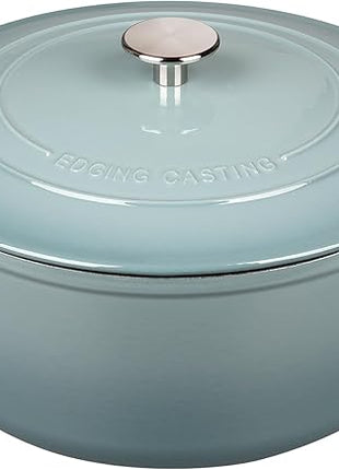 Enameled Dutch Ovens Cast Iron Dutch Oven Pot with Lid for Bread Baking, Cook, Dual Handle, 7 Quart, Seasalt