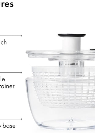 OXO Good Grips Little Salad & Herb Salad Spinner, Fruit Washer and Lettuce Spinner