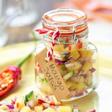 SPANLA Spice Jars, 24 Pack 4oz Small Glass Jars with Airtight Hinged Lid, With 24 Spice Labels & Silicone Funnels, Airtight Glass Jars for Spices, Condiments Herb Seasoning Art Craft Storage