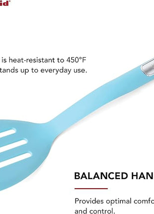 KitchenAid Silicone Slotted Turner, Aqua Sky (Pack of 12)
