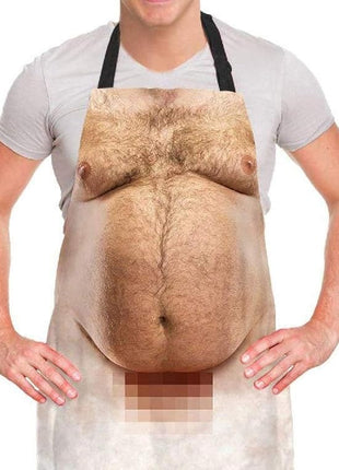 Funny Men Cooking Grilling Aprons Belly BBQ Funny Gag Gifts for Christmas, White Elephant Gift Exchange