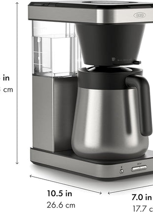 OXO Brew 8-Cup Coffee Maker - Single-Serve & Carafe, Thermal Stainless Steel, SCA Certified