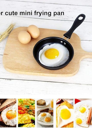 One Egg Frying Pan, Mini Induction Frying Eggs Pan, 4.7" Single Egg Durable Small Pan with Handle Heat Resistant Non Stick Pot, Portable Pan for Stove Gas Induction Hob