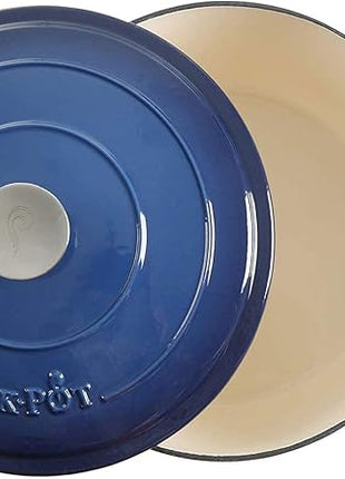 Crock-Pot Artisan Round Enameled Cast Iron Dutch Oven, 7-Quart, Sapphire Blue