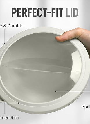 Zulay Kitchen 12 Piece Plastic Mixing Bowls with Lids Set - Colorful Mixing Bowl Set for Kitchen - Nesting Bowls with Lids Set - Microwave and Freezer Safe (Pink Ombre)