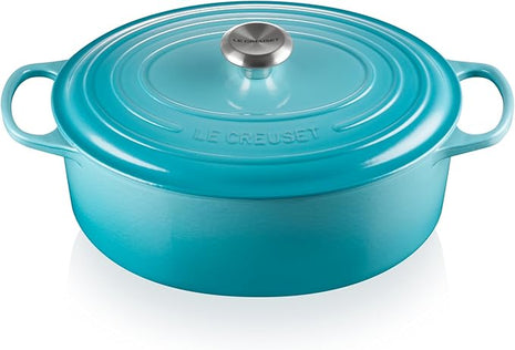 Le Creuset Enameled Cast Iron Signature Oval Dutch Oven, 6.75 qt., Caribbean