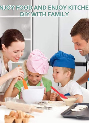 5Pcs Silicone Jar Spatulas - Cake Cream Spatulas Set, 9.8 inch Non-Stick Heat Resistant Mixing Butter Spatulas Baking Scrapers for Jars Blenders Cooking Stirring (5 Color)