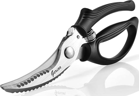 Heavy Duty Poultry Shears - Kitchen Scissors for Cutting Chicken, Poultry, Game, Meat - Chopping Vegetable - Spring Loaded