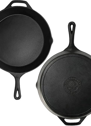 Backcountry Iron 10-1/4 Inch Round Medium Pre-Seasoned Cast Iron Skillet
