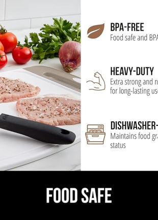 GORILLA GRIP BPA-Free Reversible Kitchen Cutting Board Set of 3, US Designed, Nonporous, Juice Grooves Catch Liquid, Slip Resistant Border, Dishwasher Safe, Durable Large Food Chopping Boards, Almond