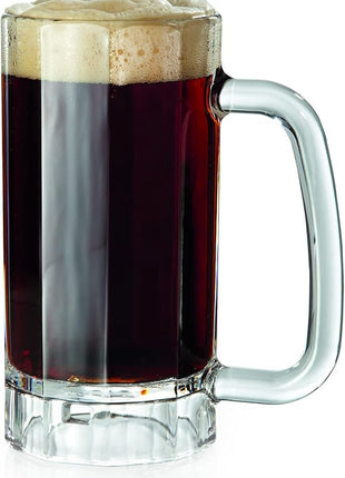 G.E.T. 00086-1-SAN-CL Shatter-Resistant Plastic Beer Mug / Stein, 16 Ounce, BPA Free (Set of 4)