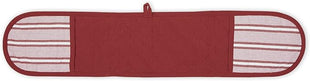 DII Double Strip Chef Kitchen Cooking & Baking Collection, Double Oven Mitt, 35x7.5, Barn Red