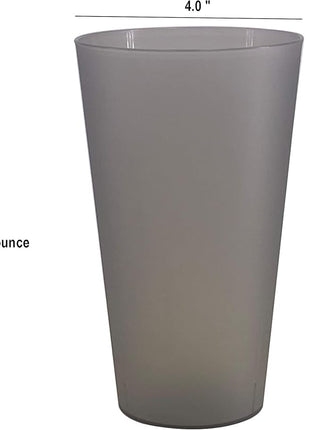 32-oz Unbreakable Drinking Cups - Reusable Large Plastic Tumblers set of 12, BPA Free Dishwasher Safe in 4 Assorted Colors for Indoor Outdoor Use