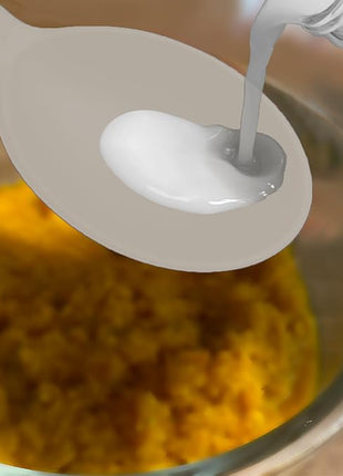 Silicone Spatula and Cooking Spoon,5 Pack Non-Stick Cooking Utensils for Kitchen，Heat Resistant Solid & Slotted Spoons and Spatulas, Stainless Steel Handle Coated with Silicone, Khaki