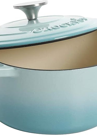 Crock-Pot Artisan Round Enameled Cast Iron Dutch Oven, 3-Quart, Aqua