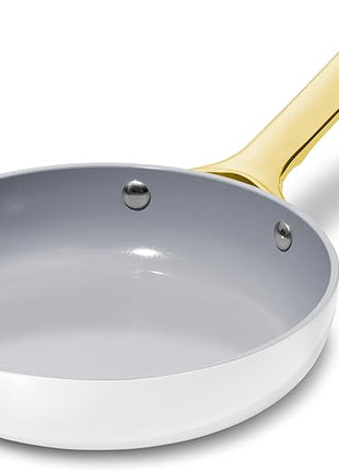Caraway Nonstick Ceramic Mini Fry Pan (1.05 qt, 8") - Non Toxic, PTFE & PFOA Free - Oven Safe & Compatible with All Stovetops (Gas, Electric & Induction) - White
