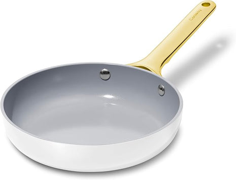 Caraway Nonstick Ceramic Mini Fry Pan (1.05 qt, 8") - Non Toxic, PTFE & PFOA Free - Oven Safe & Compatible with All Stovetops (Gas, Electric & Induction) - White