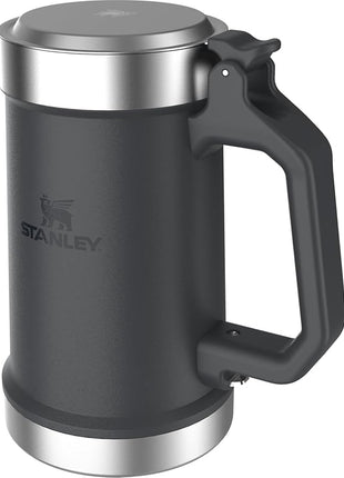 STANLEY Classic Bottle Opener Beer Stein 24 oz | Flip Up Lid and Heavy Duty Handle with Built In Bottle Opener | Insulated Stainless Steel Beer Mug | BPA-Free
