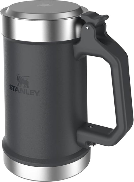 STANLEY Classic Bottle Opener Beer Stein 24 oz | Flip Up Lid and Heavy Duty Handle with Built In Bottle Opener | Insulated Stainless Steel Beer Mug | BPA-Free