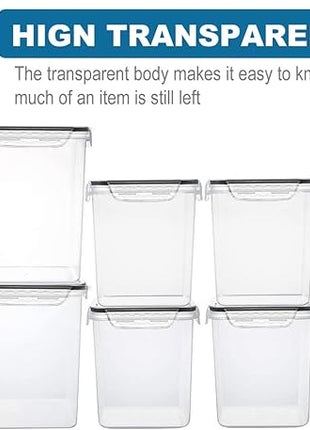 VERONES Large Tall Airtight Food Storage Containers, 10 PACK Plastic Airtight Kitchen & Pantry Organization, Ideal for Flour & Sugar Plastic Canisters with Labels