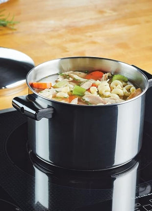 Farberware Classic Stainless Steel Cookware Pots and Pans Set, 15-Piece,50049,Silver