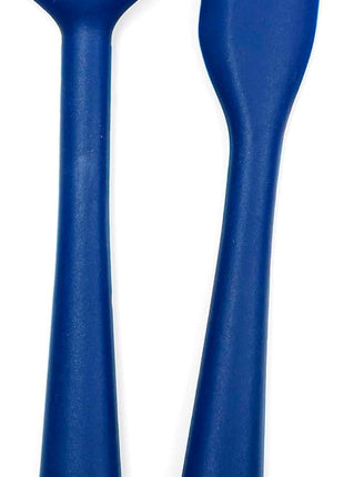 RSVP International Ela's Favorite Silicone Spatula, Blue, 8" | BPA-Free Silicone | Scrape Batters, Flip Eggs, Ice Cakes, & More | Dishwasher Safe & Heat Resistant | Cooking, Baking & More