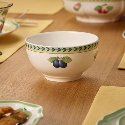 Villeroy & Boch French Garden Fleurence Rice Bowl, 25 oz, Premium Porcelain, White/Multicolored