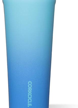 Corkcicle Classic Tumbler - Keeps Drinks Cold 9 Plus Hours - Triple Insulated Stainless Steel Drink Tumbler - Sliding Lid - Summer Drinkware Gift - Keeps Drinks Ice Cold - 24 oz - Boom Box Blue