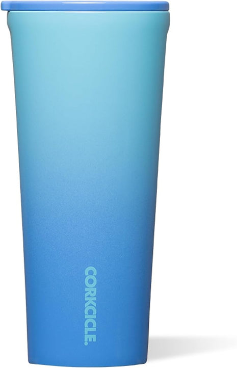 Corkcicle Classic Tumbler - Keeps Drinks Cold 9 Plus Hours - Triple Insulated Stainless Steel Drink Tumbler - Sliding Lid - Summer Drinkware Gift - Keeps Drinks Ice Cold - 24 oz - Boom Box Blue
