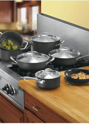 Cuisinart GG-12 GreenGourmet Hard Anodized 12-Piece Set, Black/Stainless Steel