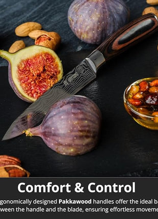 Yatoshi Professional Kitchen Knife Set, 15 Pieces, High Carbon Stainless Steel, Ergonomic Handle